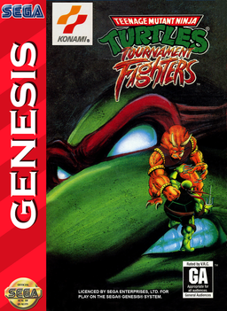 Teenage Mutant Hero Turtles: Tournament Fighters box art for Sega Mega Drive